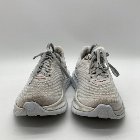 Womens Size 8.5B Hoka One One Mach 5 White Copper Running Comfort Walking Shoes - Picture 2 of 8